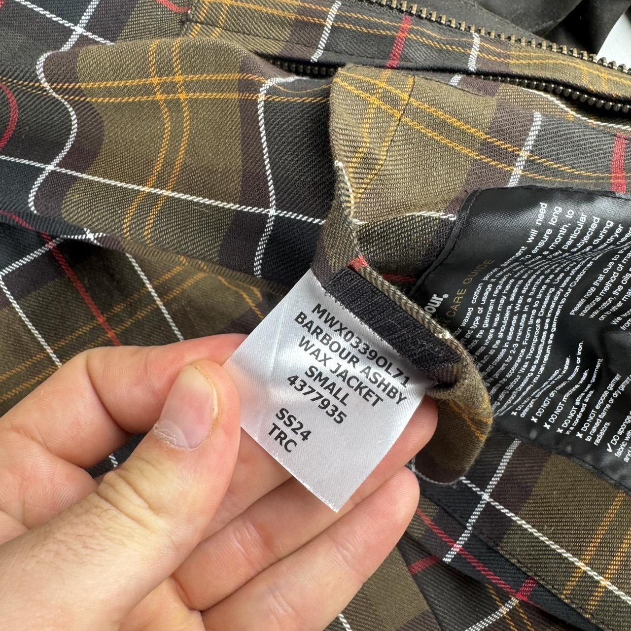 Like New Dark Brown Barbour Ashby Wax Jacket with Corduroy Collar S