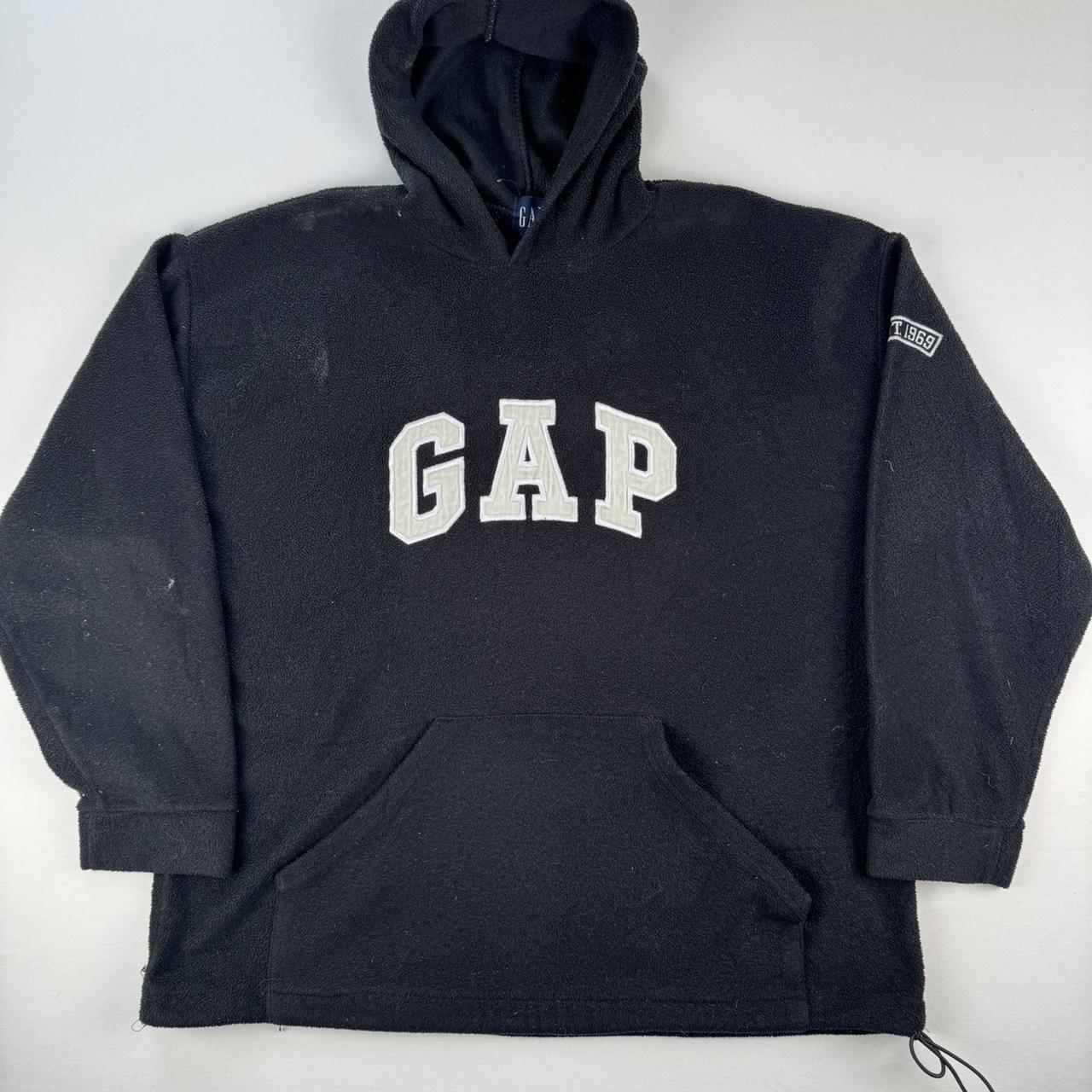 GAP Embroidered Spellout Fleece Hoodie L