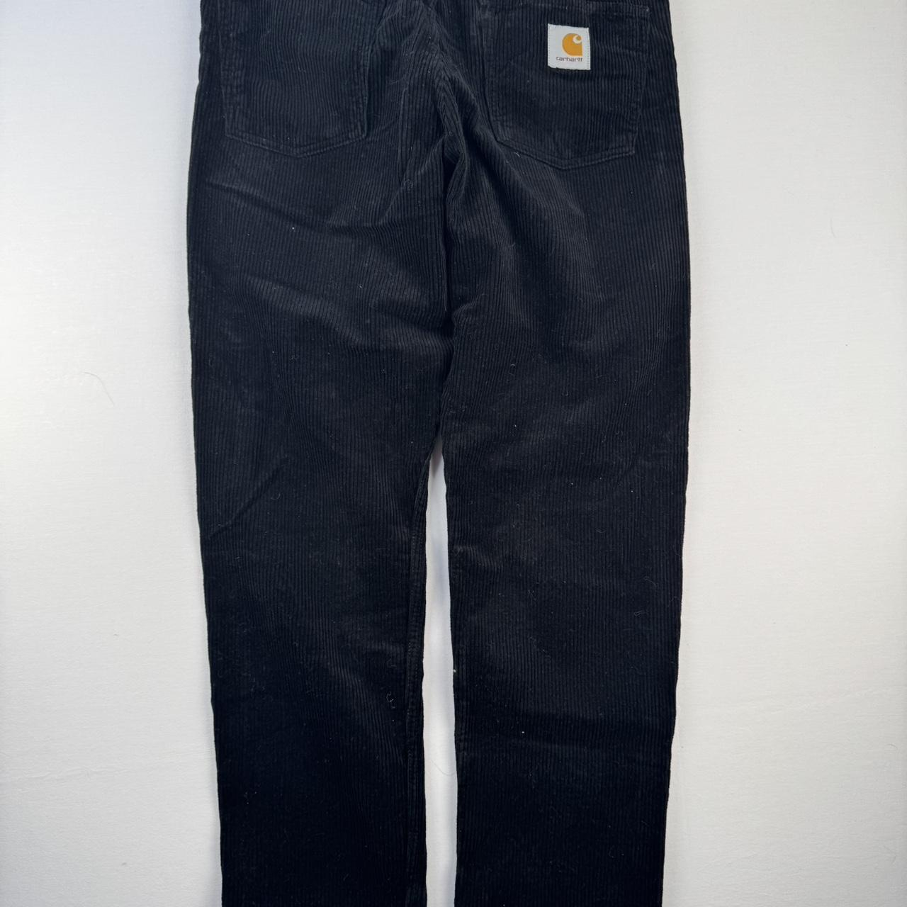 Carhartt WIP Pocket Logo Black Corduory Newel Pant 28W 28L