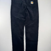 Carhartt WIP Pocket Logo Black Corduory Newel Pant 28W 28L