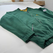 2000s Green Timberland Embroidered Full Zip Fleece Jacket M