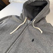 Polo Ralph Lauren Embroidered Pony Grey Full Zip Hoodie XL