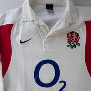 2005 Nike England Rugby Long Sleeve Rugby Polo S