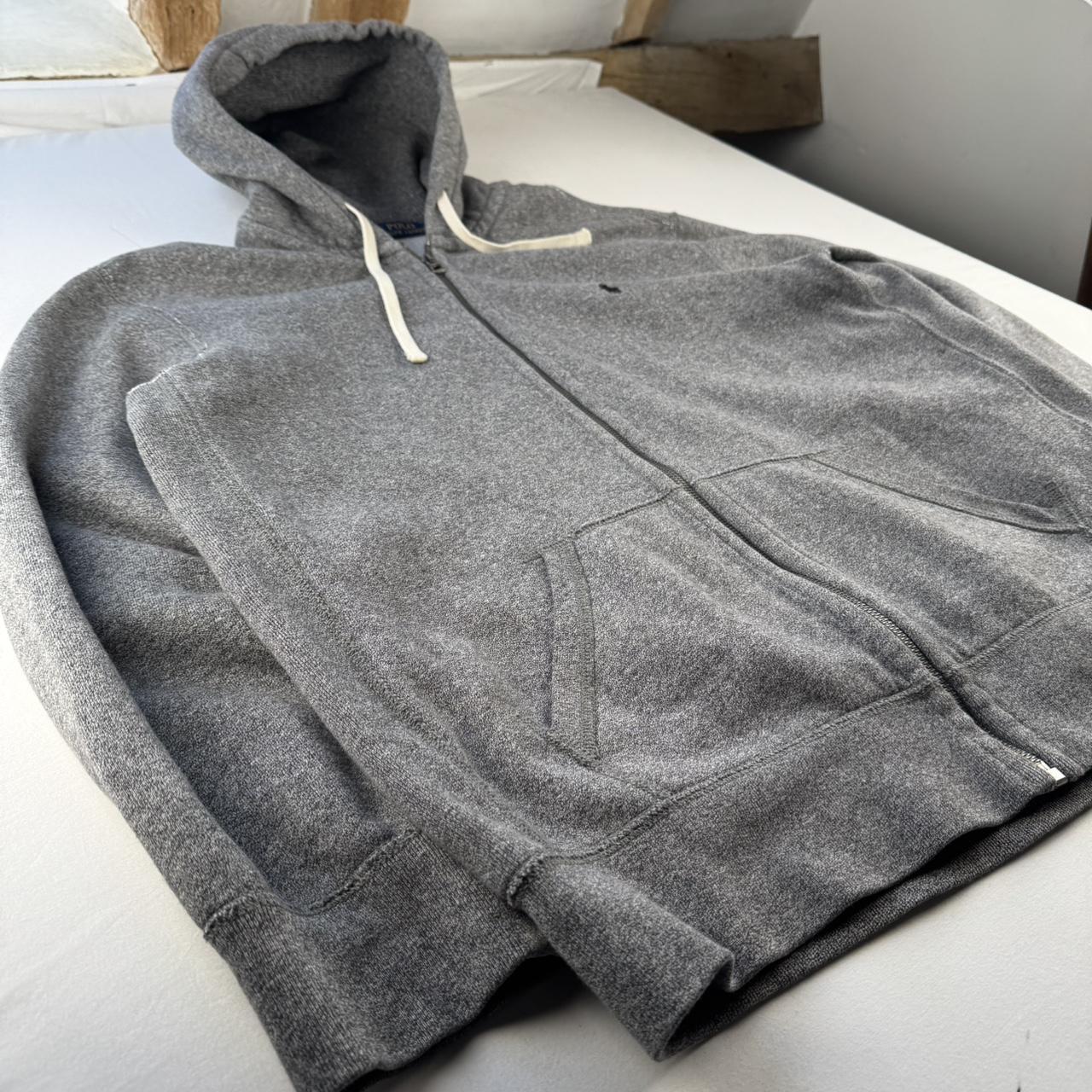 Polo Ralph Lauren Embroidered Pony Grey Full Zip Hoodie XL