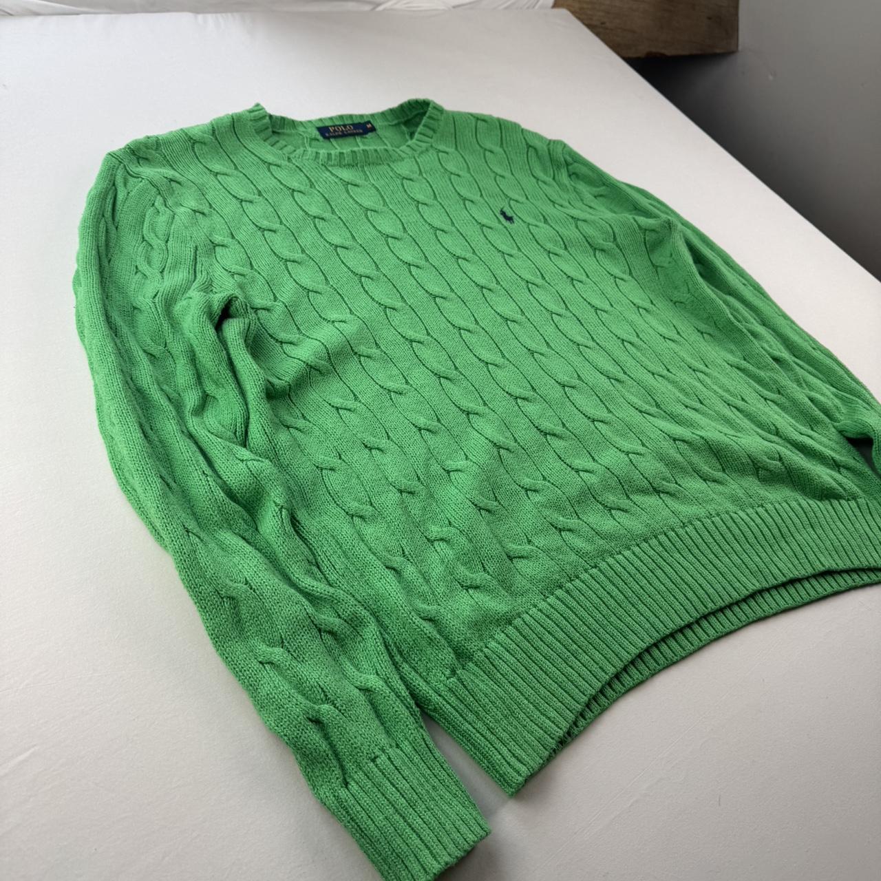 Polo Ralph Lauren Embroidered Pony Knitted Cableknit Crewneck M