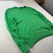 Polo Ralph Lauren Embroidered Pony Knitted Cableknit Crewneck M