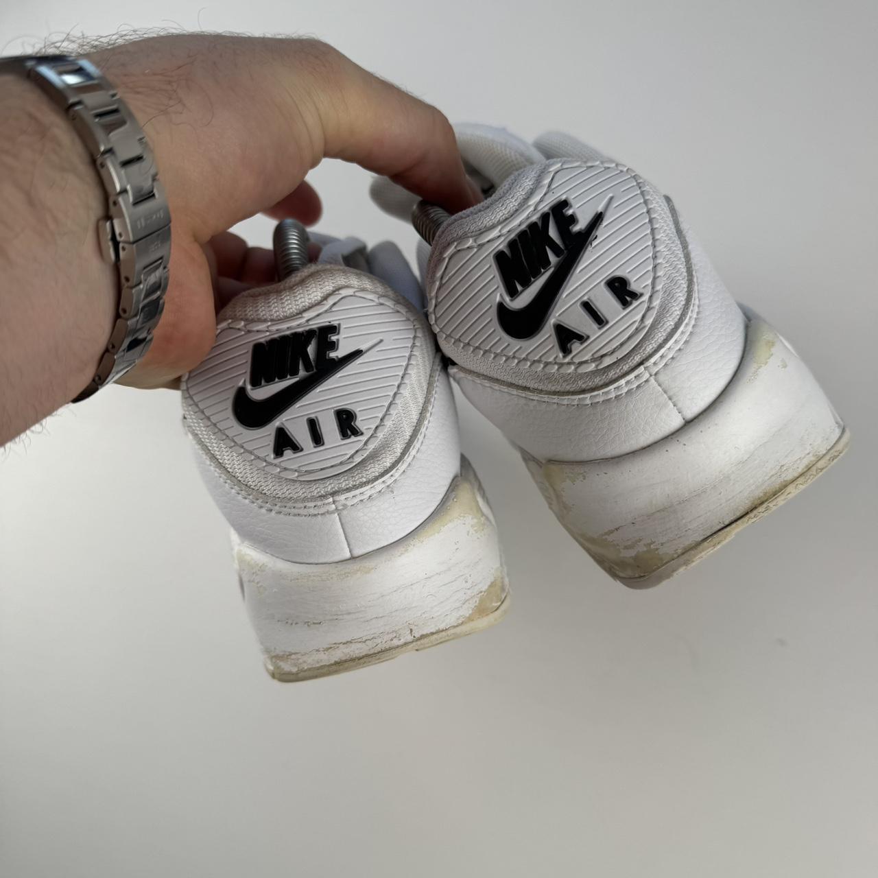 Nike Air Max 90s White Black UK8