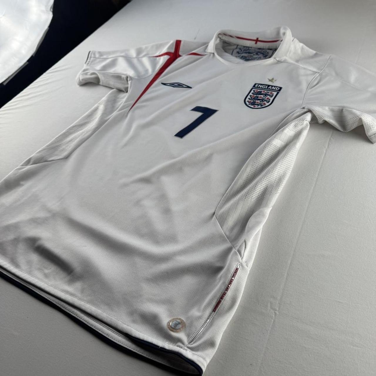 2005-07 Umbro England Home David Beckham 7 Jersey S
