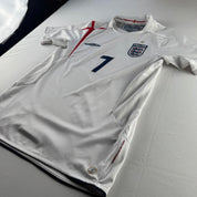 2005-07 Umbro England Home David Beckham 7 Jersey S