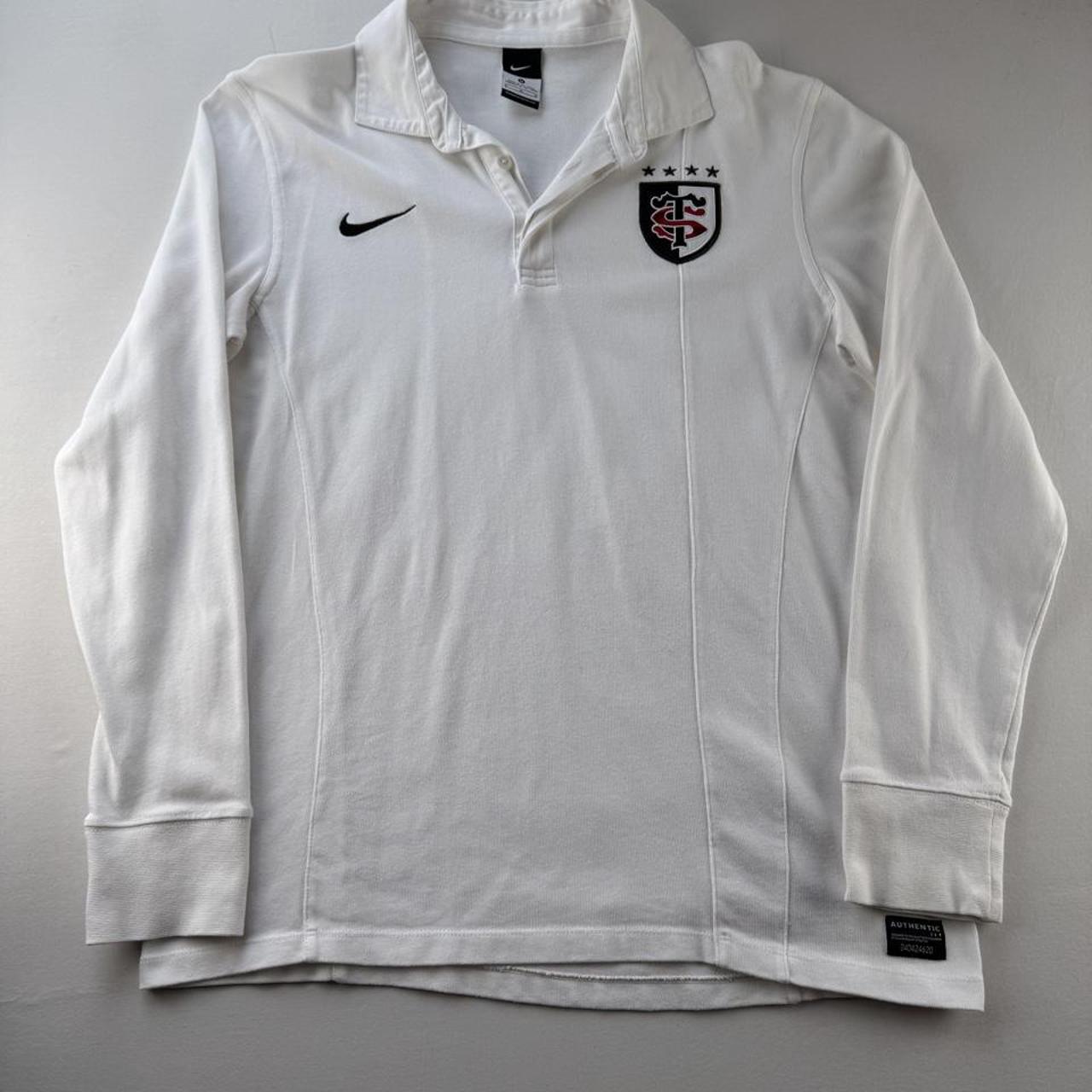 Stade Toulousain Nike Embroidered Rugby Polo Shirt M