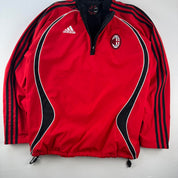 Rare Early 2000s Adidas AC Milan Reversible Fleece Jacket L