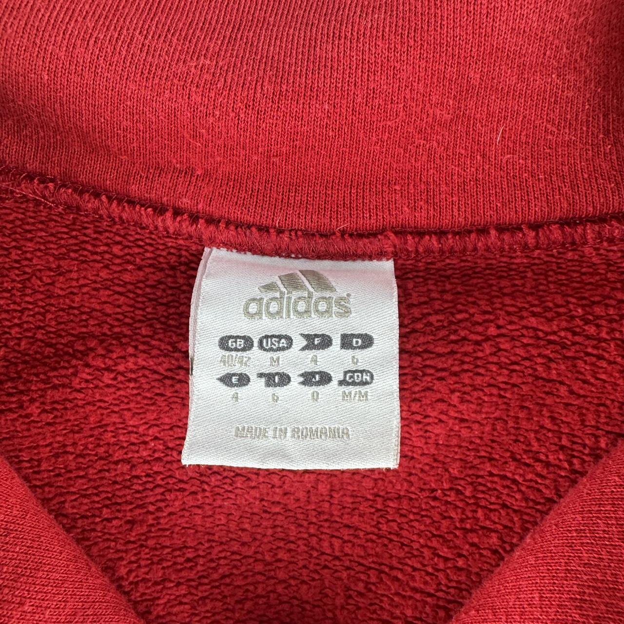 2000s Adidas Embroidered Spellout Quarter Zip Jumper L