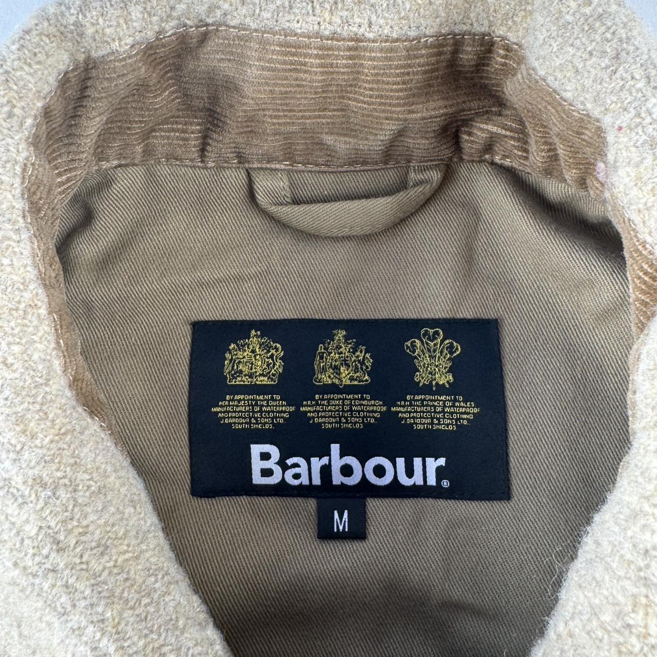 Modern Barbour Tartan Embroidered Spellout Kenn Wool Jacket M