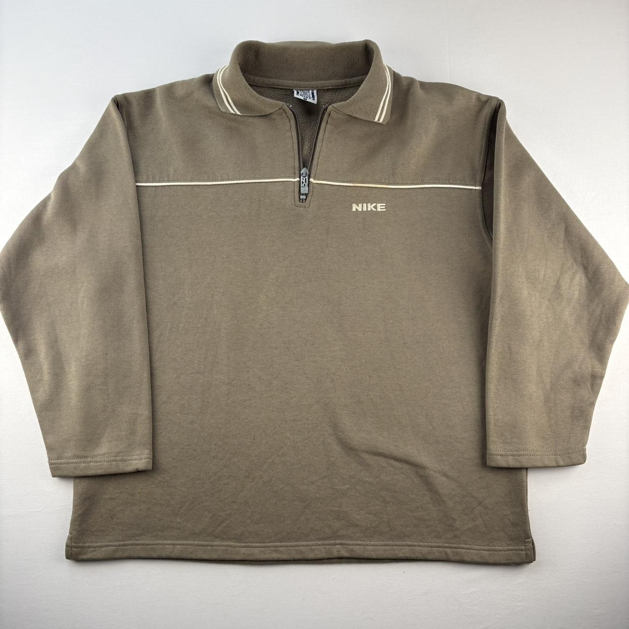 1990s Nike Embroidered Spellout Quarter Zip Fleece S
