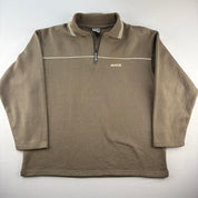 1990s Nike Embroidered Spellout Quarter Zip Fleece S