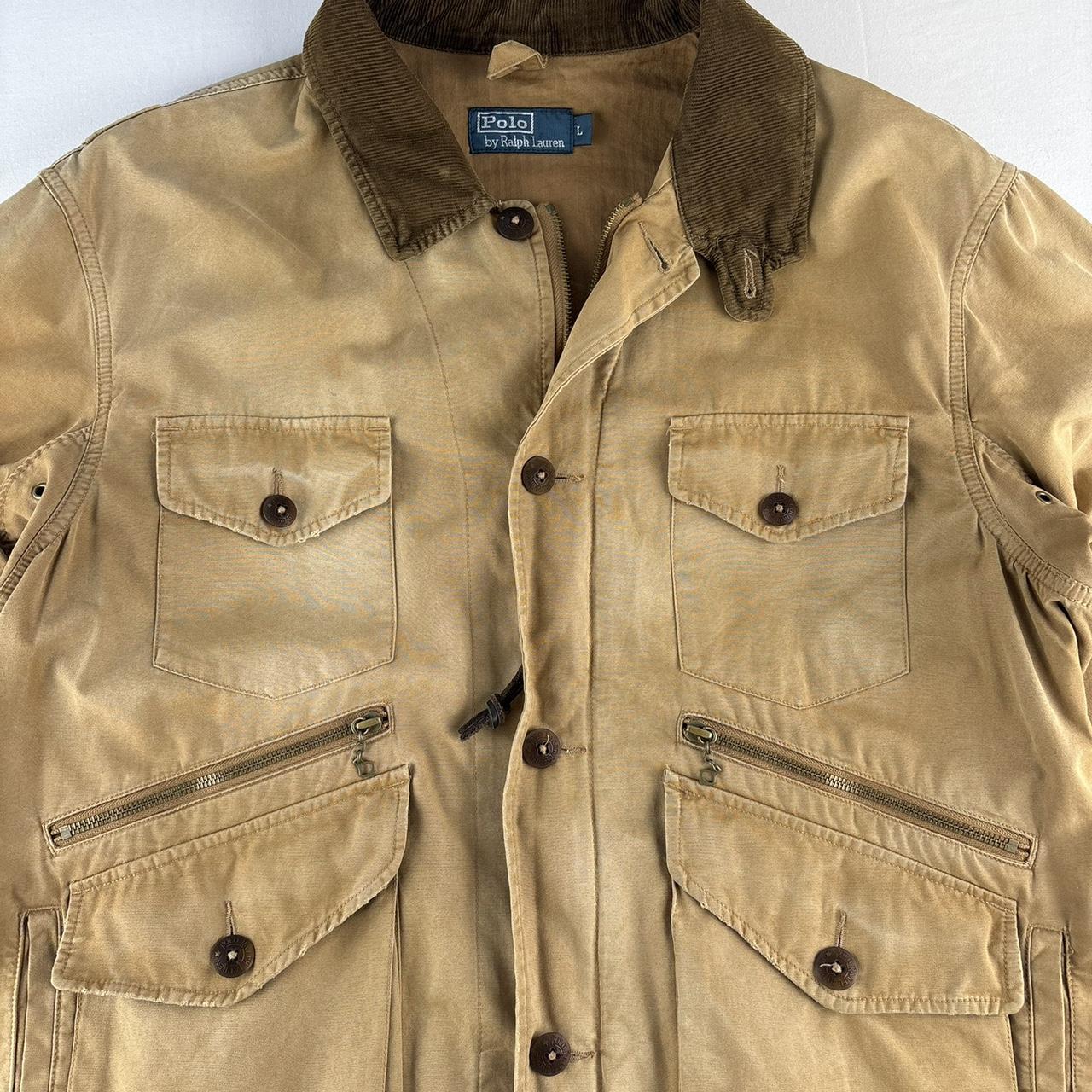 Early 2000s Polo Ralph Lauren Workwear Canvas Jacket with Corduroy Trim L