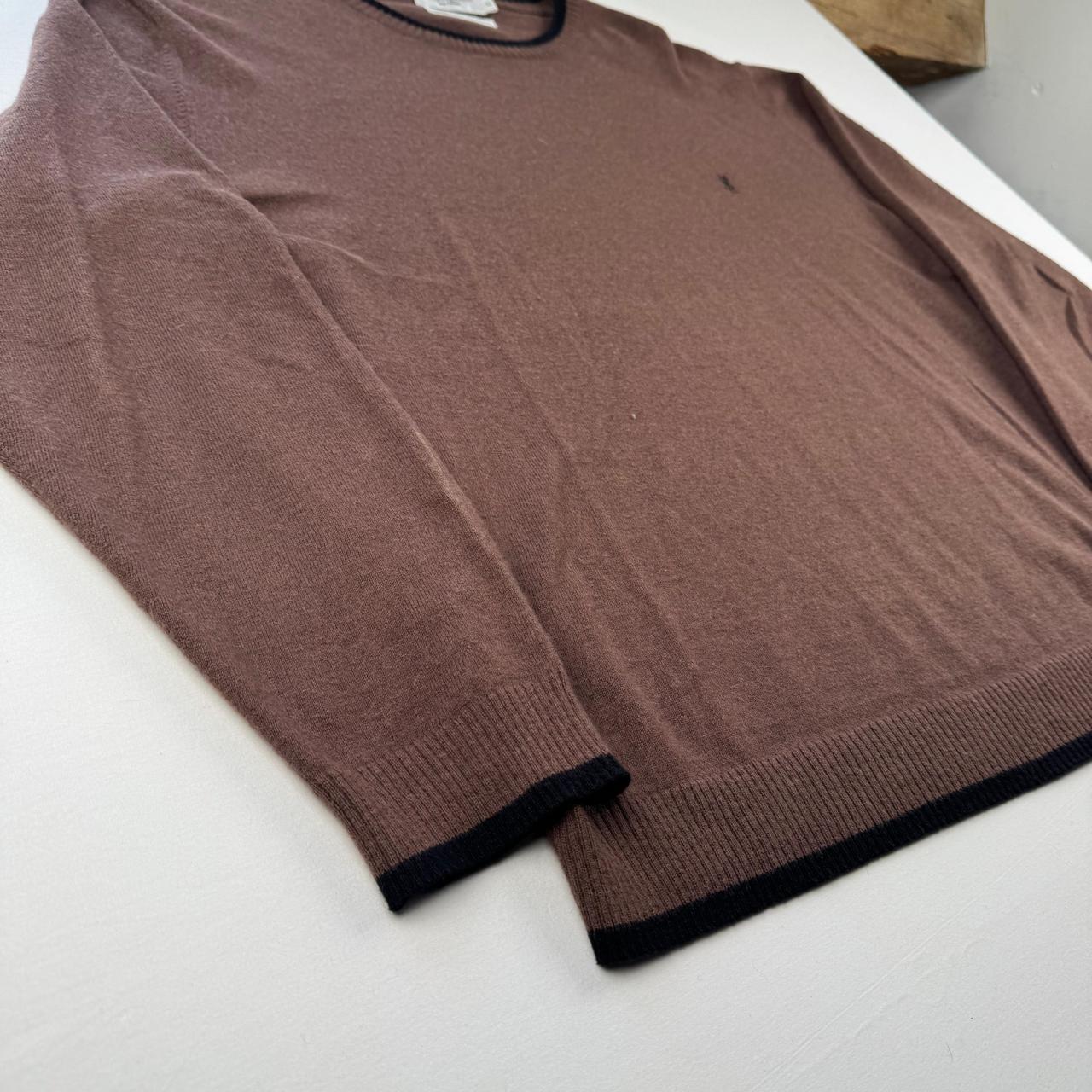 Yves Saint Laurent Crewneck Knit Sweater in Brown Size L