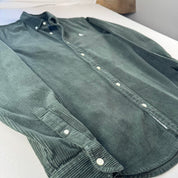 Dark Green Carhartt WIP Long Sleeve Madison Corduroy Button Down Shirt XS