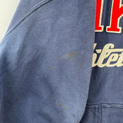 2000s Nike Embroidered Spellout Oversized Navy Hoodie L
