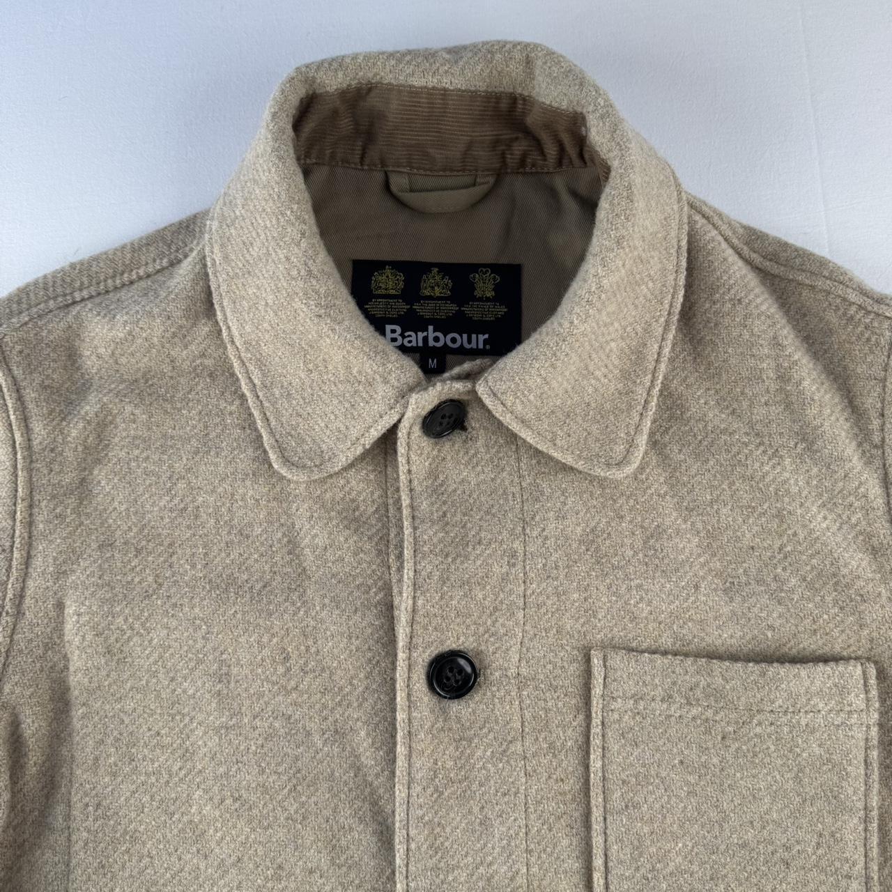 Modern Barbour Tartan Embroidered Spellout Kenn Wool Jacket M