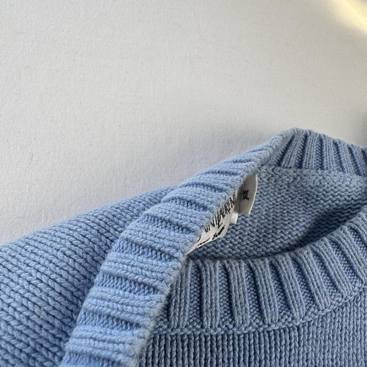 Yves Saint Laurent Crewneck Knit Sweater in Blue Size XXL