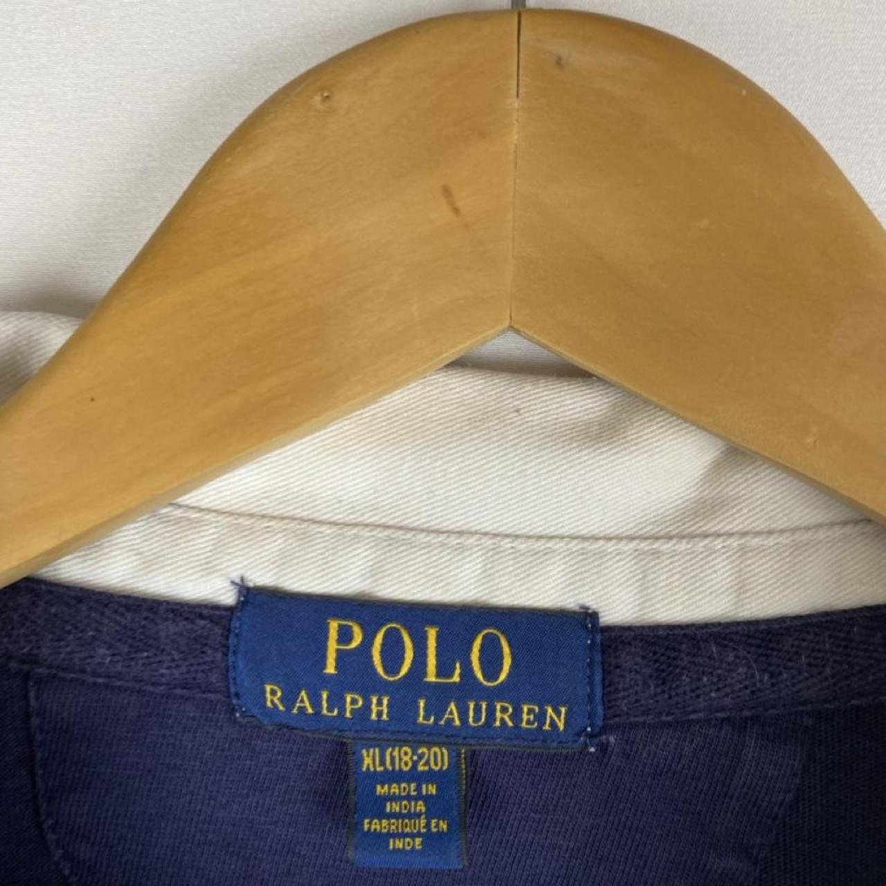 Polo Ralph Lauren navy rugby polo shirt with big pony logo and classic fit.