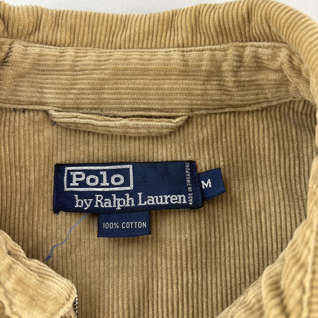 Early 2000s Polo Ralph Lauren Corduroy Plaid Lining Harringon Jacket M