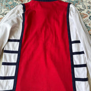 Cotton Traders long sleeve rugby polo shirt navy blue with embroidered logo and relaxed fit.