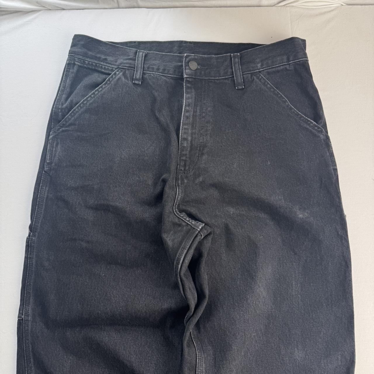 Carhartt WIP Heavyweight Black Single Knee Denim Baggy Jeans 32W 32L