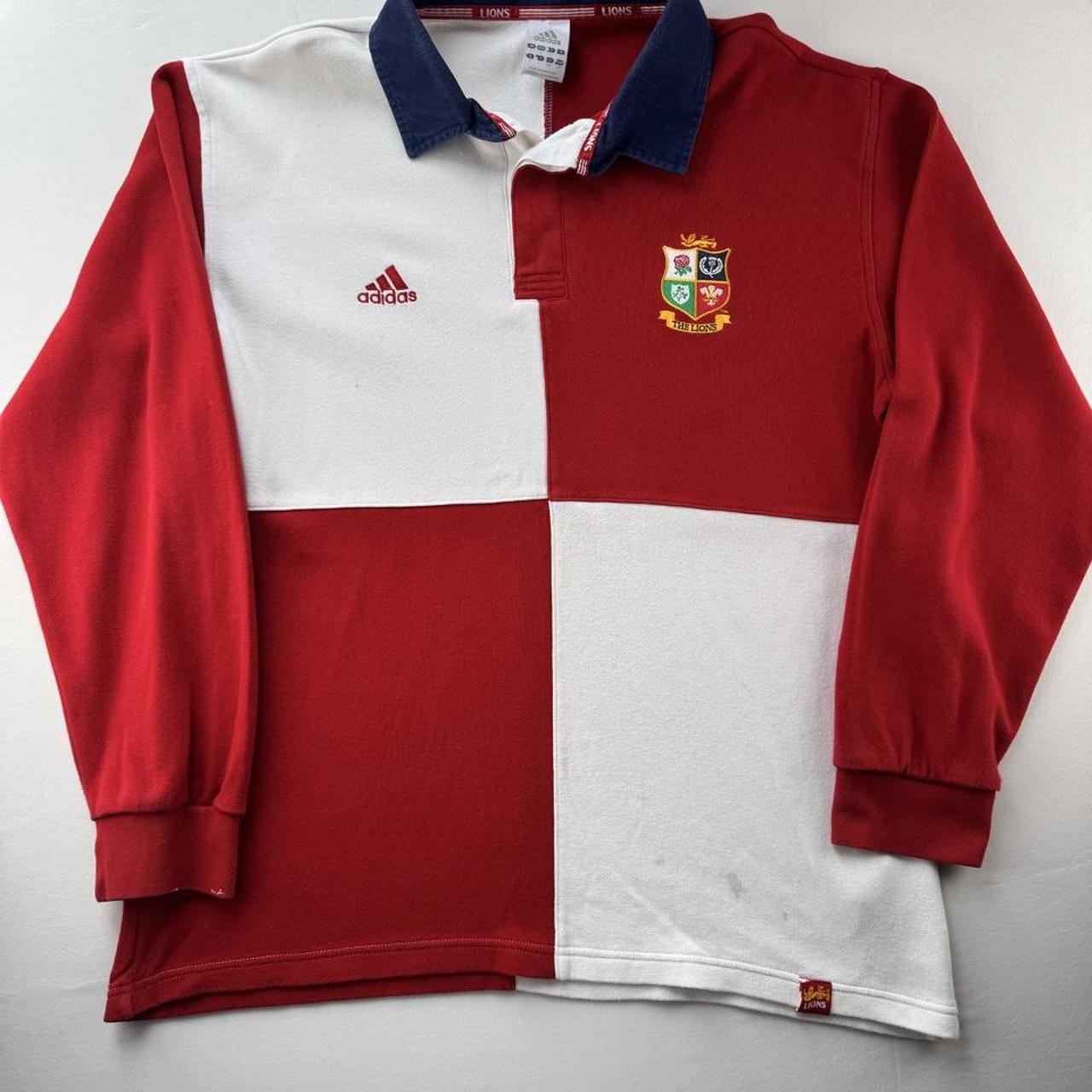 Early 2000s Adidas British and Irish Lions Embroidered Rugby Polo Shirt L