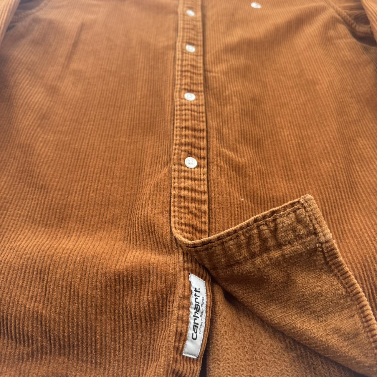 Carhartt WIP Brown Corduroy Button Down Shirt L
