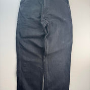 Carhartt WIP Heavyweight Black Single Knee Denim Baggy Jeans 32W 32L