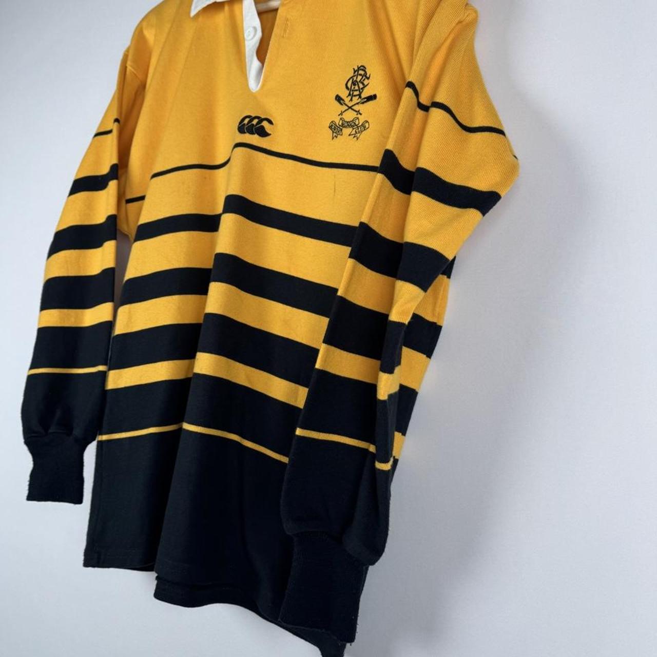 Canterbury men's rugby polo shirt navy blue with embroidered Balmain Rowing Club logo.