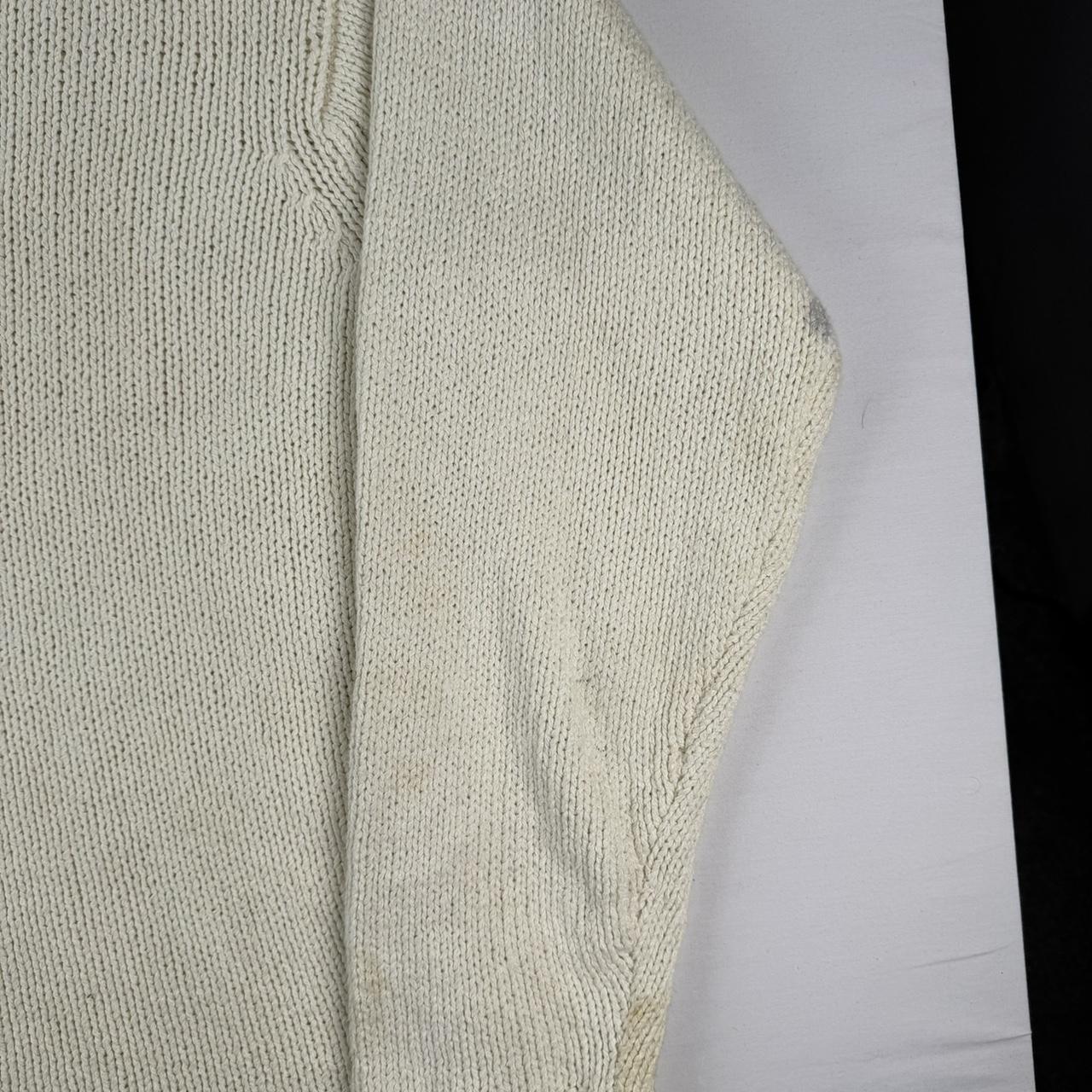 Napapijri Cream Oversized Spellout Knitted Jumper XL
