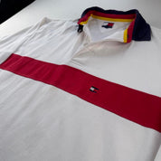 Mens Tommy Hilfiger Embroidered Logo Pannel Rugby Polo Shirt M
