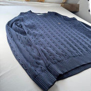 2000s Tommy Hilfiger Embroidered Thick Cable Knit L