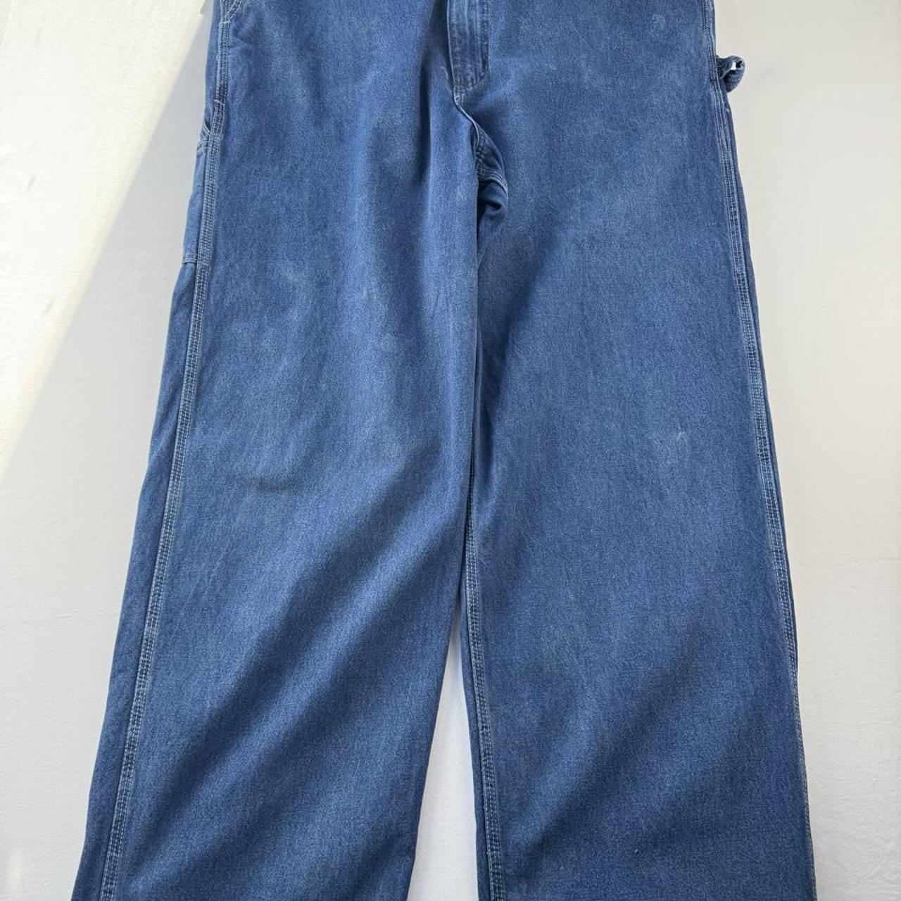 1990s Rare Carhartt Denim Dungarees 40W 32L RO7 DST