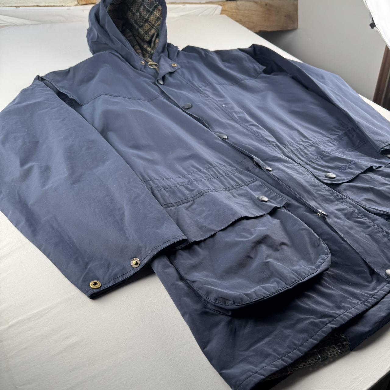 Modern Barbour Navy Durham Stowaway Jacket L