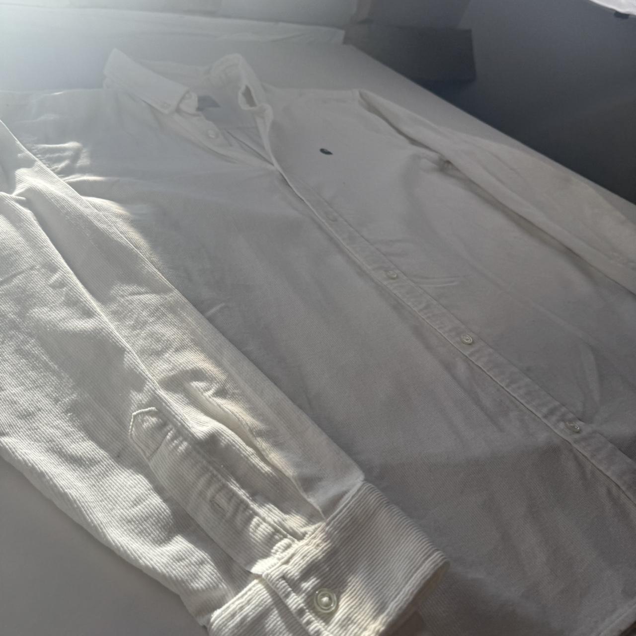 White Carhartt WIP Long Sleeve Madison Corduroy Button Down Shirt XXL
