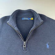 Polo Ralph Lauren Navy Pima Cotton Quarter Zip Jumper XL