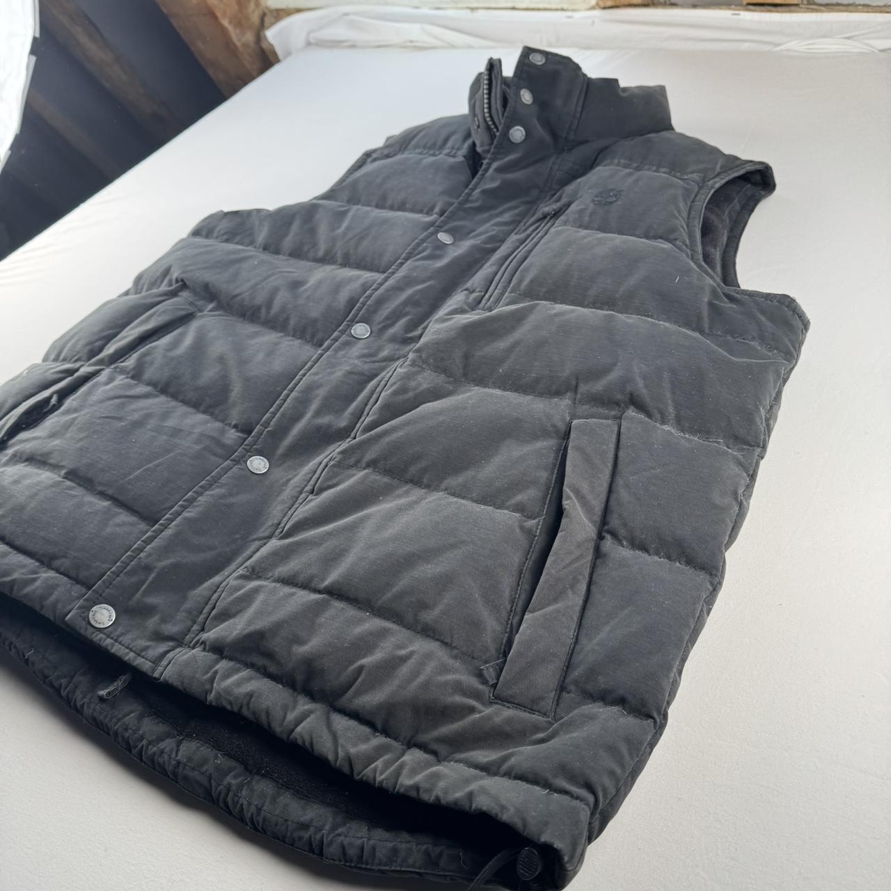 Black Fleece Lined Timberland Puffer Gilet L