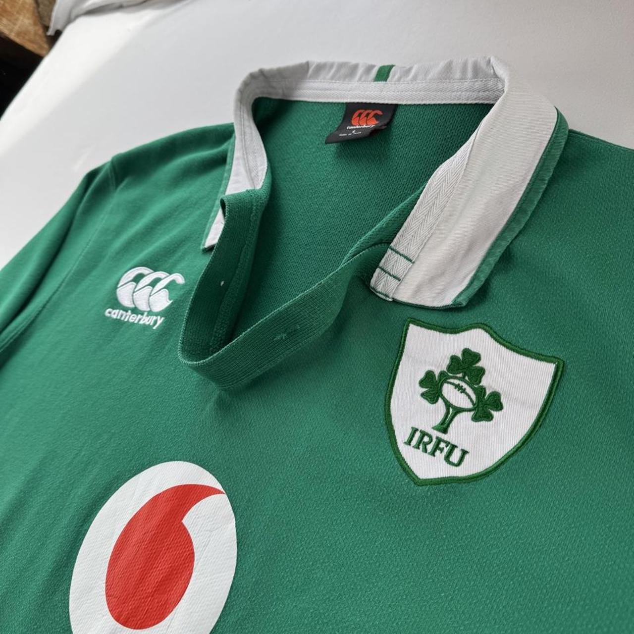 Canterbury Ireland Rugby Long Sleeve Rugby Polo Shirt L