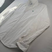 White and Green Carhartt WIP Long Sleeve Madison Corduroy Button Down Shirt L