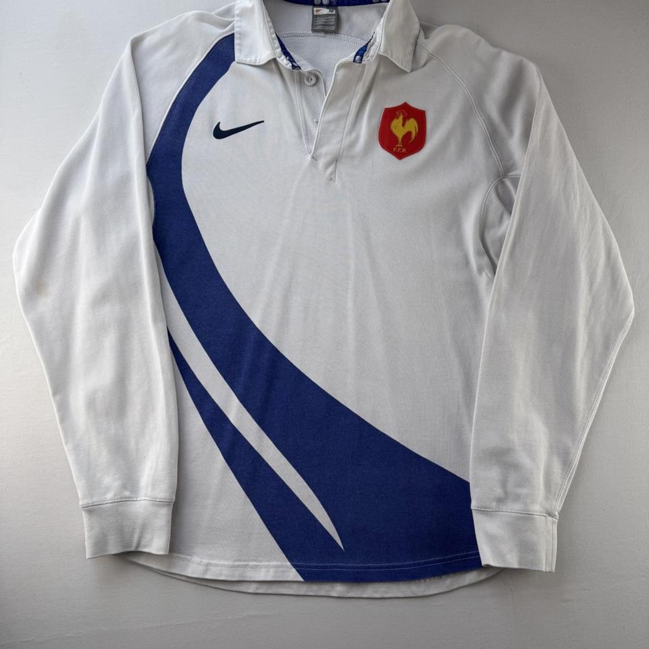 Nike 2007 France Rugby Long Sleeve Rugby Polo M