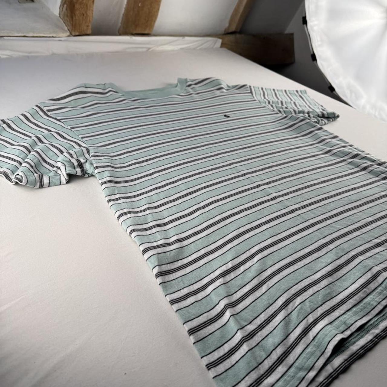 Carhartt WIP Turquoise Striped T-Shirt L