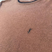 Yves Saint Laurent Crewneck Knit Sweater in Brown Size L