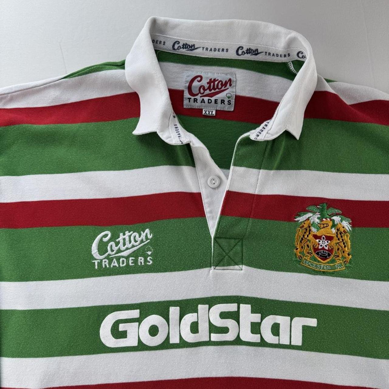 1996-97 Cotton Traders Leicester Tigers Rugby Polo Shirt XXL