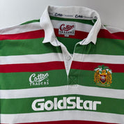 1996-97 Cotton Traders Leicester Tigers Rugby Polo Shirt XXL