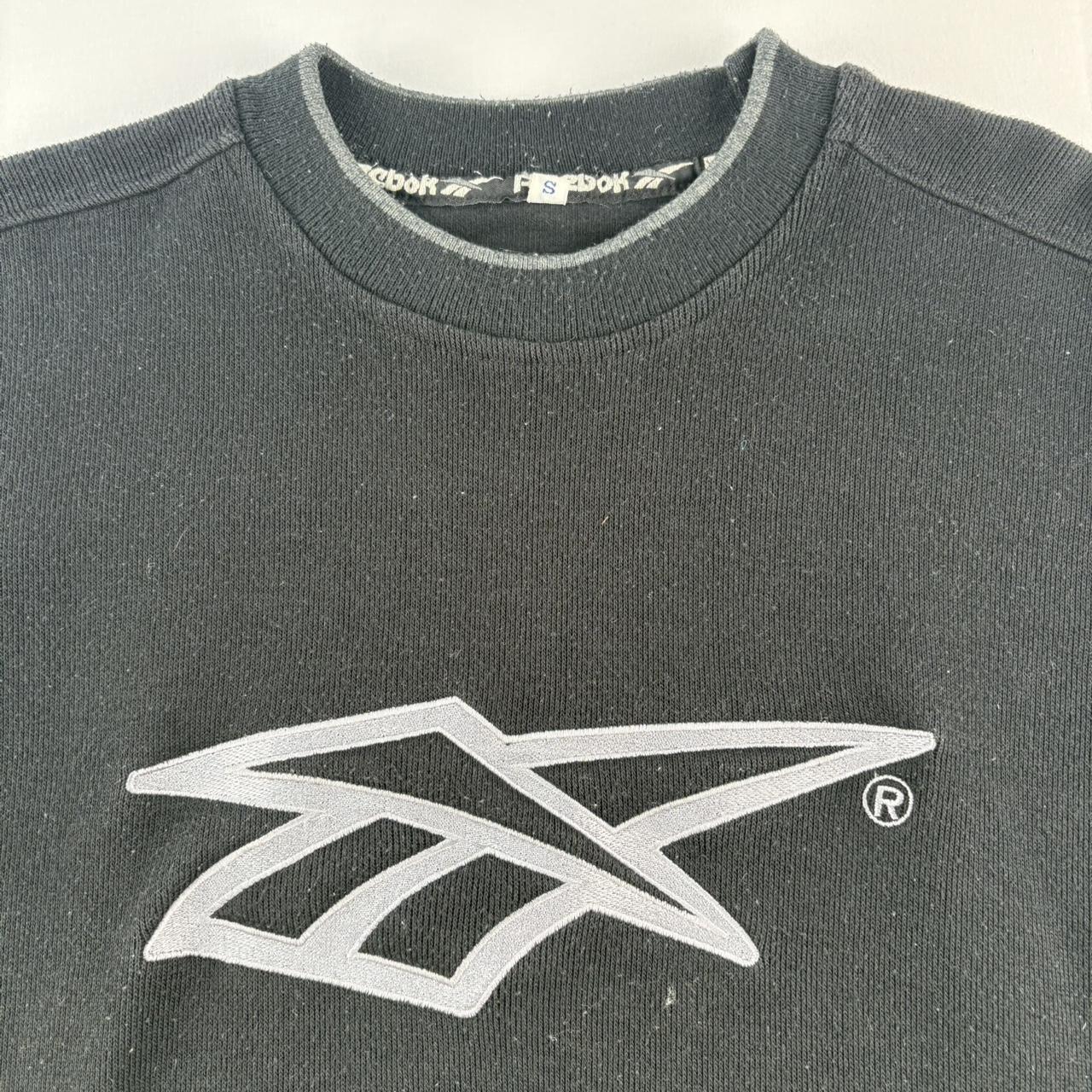Early 2000s Embroidered Reebok Oversized Ribbed Sweatshirt S