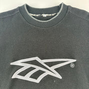 Early 2000s Embroidered Reebok Oversized Ribbed Sweatshirt S